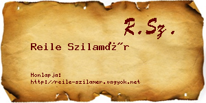 Reile Szilamér névjegykártya